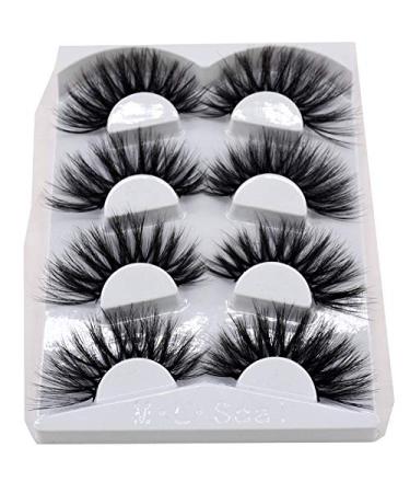 4 Pairs of Soft Real Hair False Eyelashes - Thick & Long 3D Fiber #06 - International Shipping Available - Buy Online on GoSupps.com