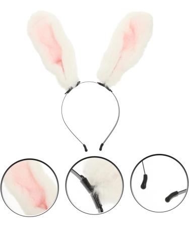 Didiseaon Animal Ear Headband Cosplay Party Costume Party Rabbit Hair Hoops Animal Hair Clips Rabbit Costume Headband Stuffed Bunny Rabbit Hair Pin Bunny Cosplay Headband White Plush - Buy Online on GoSupps.com