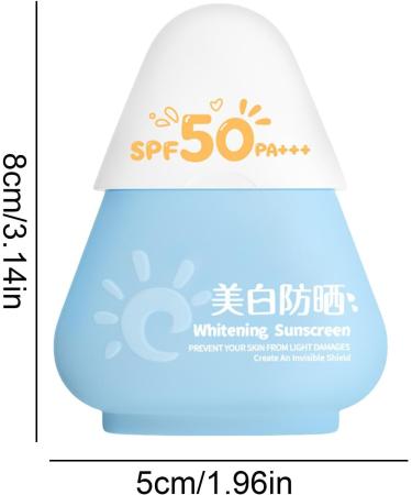 Travel Sunscreen 60g Waterproof Sweat-proof whitening Sunscreen Facial Sunscreen SPF 50 PA+++ Vacation Sunscreen Gentle refreshing Matte Finish Long-lasting Makeup Oily Skin Sunscreen For Summer Beach cedar blue bottle - Buy Online on GoSupps.com