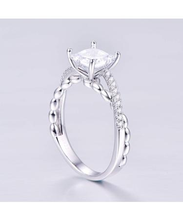 925 Sterling Silver Crossover Ring | Round Cut Simulated White Topaz Wedding & Bridal Promise Ring for Women - Size 9 US - Buy Online on GoSupps.com