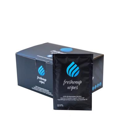 Freshenup XXL full body wet wipes for adults - shower in the cloth - 30 wet bamboo single -washers refreshment towels with tea tree oil - 100% degradable for trip hiking camping festival tea tree oil 30 pieces (1 Pack)
