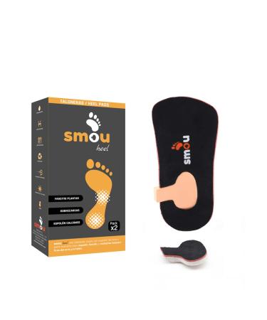Smou Heel Plantar fasciitis insoles | Professional orthopedic heel cushions for women and men | To treat heel spur and relief pain in flat or hollow feet (39-40-41 EU)