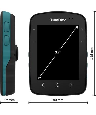 TwoNav Terra Outdoor GPS - 3.7 Widescreen for Hiking Mountain MTB & Navigation - Turquoise | Maps Included - Buy Online on GoSupps.com