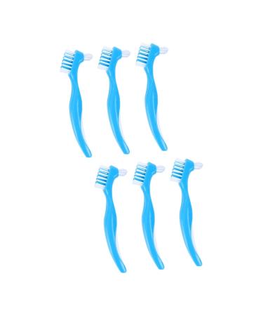 CliSpeed 6 STK Cleaning tool for incorrect teeth prosthesis brush wrong teeth toothbrush prosthesis brush prosthesis brush care dentures interdental brush detergent child 1 piece (1 Pack) bluex2stk