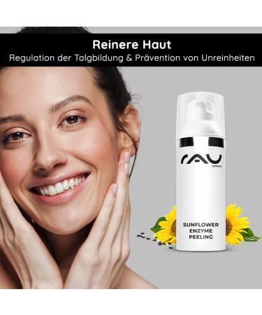 Rau Cosmetics Enzyme Peeling 50ml | Sunflower Oil Facial Cleanser with Vitamin C & E - Chemical Exfoliation - Buy Online on GoSupps.com