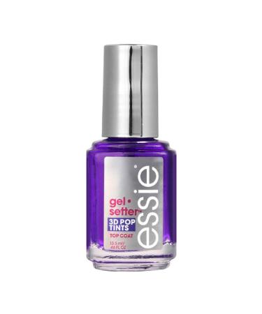 essie Top Coat Nail Polish Gel-Setter 3D Pop Tints Top Coat Birds Eye Blue