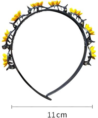 Sweet Princess Hairstyle Hairpin with Clips Summer Little Girl Braided Hair Hairpin Headdress Cartoon Headbands Plait Hair Tools Double Layer Headbands with Clips Twist Plait for Girls (Color : 5 5 Pcs D - Buy Online on GoSupps.com