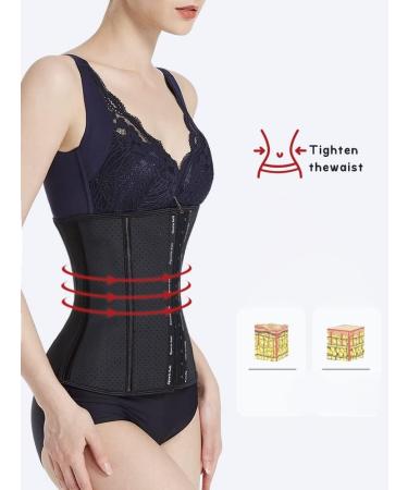 Buy Women s X-Large Black Waist Cincher Corset Trimmer - Slimming Belt & Sweat Girdle for Fitness | International Shipping - Buy Online on GoSupps.com