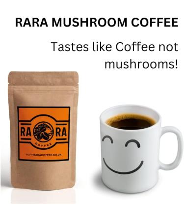 RARA Strength & Defend Mushroom Coffee - 200g - Full Roast Instant Arabica Coffee with Cordyceps Mushroom extract - Buy Online on GoSupps.com