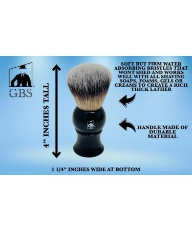 Buy G.B.S 4 Piece Shaving Set - Black Handle Razor Synthetic Brush Stand & Sandalwood Cream - Premium Grooming Kit for Men | International Shipping Available - Buy Online on GoSupps.com