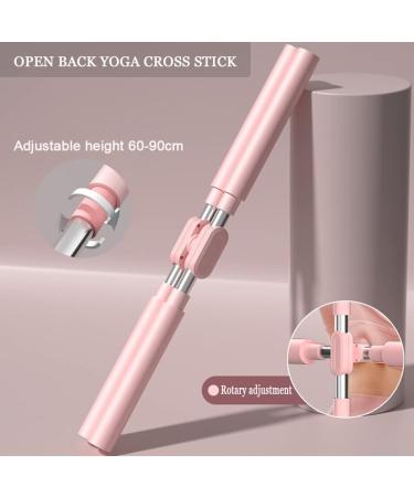 Miranck Yoga Sticks Posture Pole Corrector with Resistance Band | Adjustable Length 60-90cm | Yoga Stretching Tool for Adult and Child | Retractable Design - Buy Online on GoSupps.com