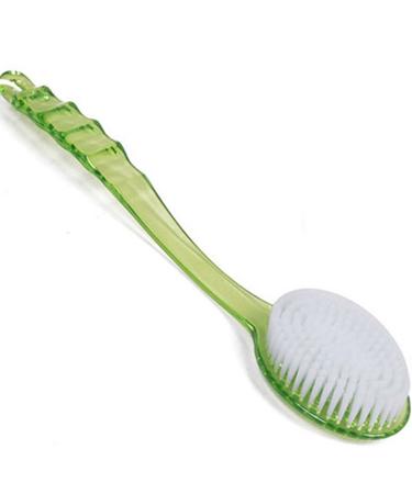 ZHOUBA Long Handle Massage Brush Body Bath Shower Back Brush Massager Skin Cleaning Tool (Green)