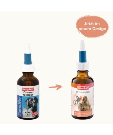 Beaphar Sensitive Ear Cleaner for Dogs & Cats | Gentle Care with MSM | Alcohol-Free | 50ml - Buy Online on GoSupps.com