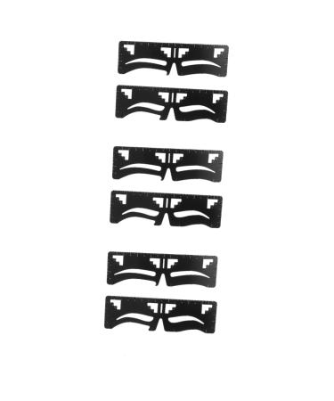 Didiseaon 6 Pcs Eyebrow Ruler Practical Female Makeup Tool Eyebrow Tools Eyebrow Shaper Eyebrow Card Make up
