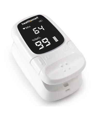 Healthsmart Digital Fingertip Sport Pulse Oximeter Fast Results FSA HSA Eligible Easy-To-Read LED Display Auto-Shutoff White OLED ONE SIZE