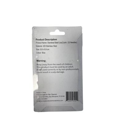 Stainless Steel Lice Removal Comb with Long Teeth and Microgrooved Technology for Complete Egg Elimination - Buy Online on GoSupps.com