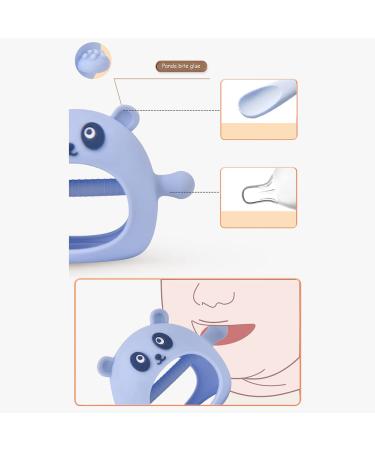 Isaken Baby Bite Gloves & Rings - Premium Dental Aid Toy for 0-6 Months - Non-Dropping Design in Baby Blue - Buy Online on GoSupps.com