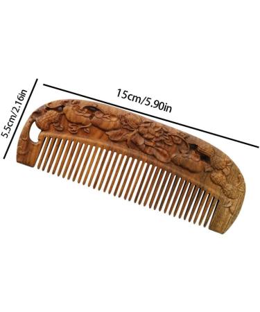 Comb Haircut Chinese-Style Carved Design Long Hair Comb with Box Hairdressing Comb Hair Cutting Comb Suitable for Partitioning and Combing Hair Detangler Comb(A) - Buy Online on GoSupps.com