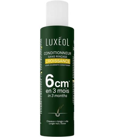 LUXEOL - Leave-In Growth Conditioner - 6cm Growth in 3 Months* - Longer Hair Faster - Clinically Proven - Natural Origin Formula - Castor Oil Amla Ginseng(3) - 150 ml