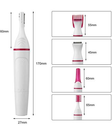 Buy Eyebrow Trimmer for Women - Electric Painless Facial Hair Remover & Eyebrow Razor with Comb (White) - Fast International Shipping - Buy Online on GoSupps.com