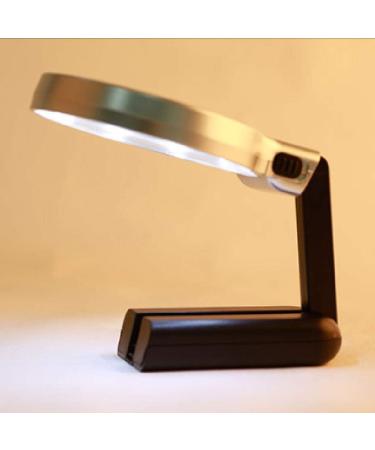 Magnifiers High Fold Collapsible Hand-held Desktop Magnifying Glass with Light HD 10 Times 20 Times Old Reading Identification Factory Inspection Quality Inspection Maintenance Des - Buy Online on GoSupps.com
