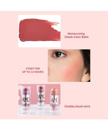 Allbestaye Blusher Crayon Blush Stick - Waterproof Peach & Bronze Shimmer Bronzer | 1 Pack - Buy Online on GoSupps.com