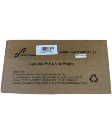 Adjustable Ankle & Wrist Weights Set - 0.45kg to 2.25kg Each | 0.9kg to 4.5kg Total | 2 Pack Black - Ideal for Sports & Fitness - Buy Online on GoSupps.com