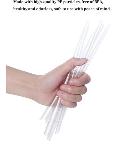 100Pcs/Pack Individually Wrapped Clear Bubble Tea Straws Jumbo Smoothie StrawsPlastic Disposable Wide-mouthed Large Straws (Length 7.5'' Dia 0.4'') - Buy Online on GoSupps.com