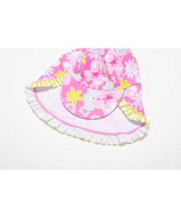 BONVERANO Baby Girls Long Sleeve Swimsuit UPF 50+ Sun Protection 18-24 Months Pink Yellow - Buy Online on GoSupps.com