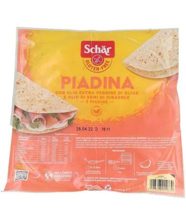Piadina Gluten Free Peels with Extra Virgin Olive Oil and Gluten Free Sunflower Oil 240g Contains 3 Piadine - Buy Online on GoSupps.com