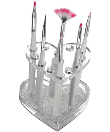 FOMIYES 6 Pcs Nail Art Heart Pen Holder Eyeliner Pencil Eyeliner Holder Makeup Brush Holder Bracket Acrylic 8.7X8.5X6.8cmx3pcs Assorted Colorx3pcs - Buy Online on GoSupps.com