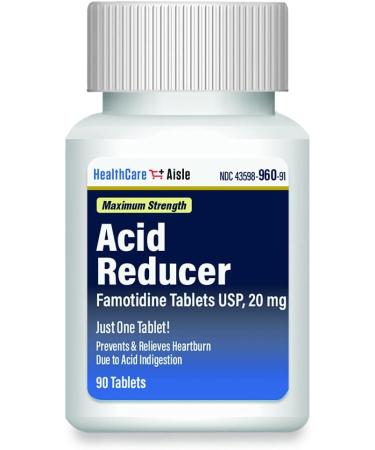 HealthCareAisle Famotidine 20mg 90 Tablets - Maximum Strength Acid Reducer for Heartburn Relief - Buy Online on GoSupps.com