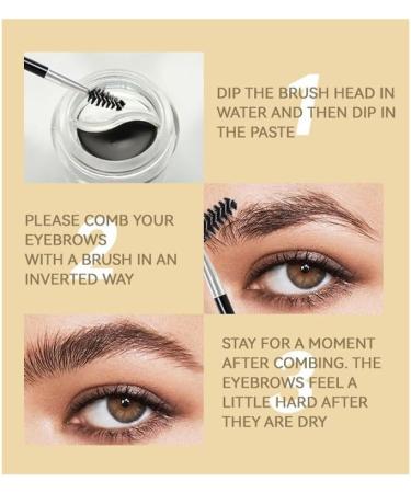 2 in 1 Eyebrow Gel Set Eyebrow Tint and Waterproof Eyeliner Gel for Filling and Shaping Eyebrows with Eyebrow Brush Cosplay Stage Use Eyebrow Colour (3) - Buy Online on GoSupps.com