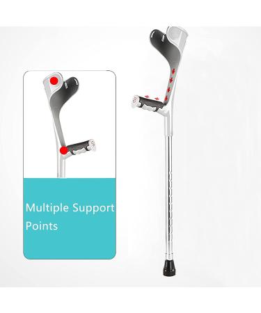 Forearm Crutches Lightweight Adjustable Aluminum Canes Retractable Foldable Medical Rehabilitation Crutches Walking Stick Device with Safety Handrails 1 Pair Selfless dedication Silver foldable - Buy Online on GoSupps.com