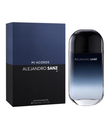 Alejandro Sanz Mi Acorde El Fragrance for Men Eau de Toilette EDT 3.4oz 100ml Cologne Spray Blue Black Bottle Made in Spain by Tailored Perfumes - Buy Online on GoSupps.com