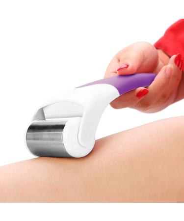 Facial Massager - Portable Stainless Steel Ice Roller for Face & Eye Puffiness Relief (Purple) | Shop Internationally - Buy Online on GoSupps.com