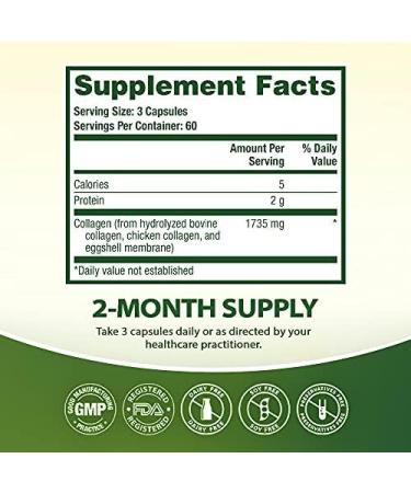 HealthA2Z Multi Collagen pills 1735mg -180 collagen capsules (60 servings) - Types I II III V & X for Healthy Skin Hair Nails & Joint Support - Buy Online on GoSupps.com