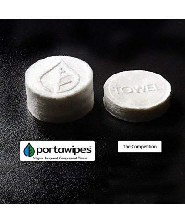 Portawipes Coin Tissues | 100 Pack with 2 Carrying Cases | Compressed Towels | Expandable Wipes - Buy Online on GoSupps.com