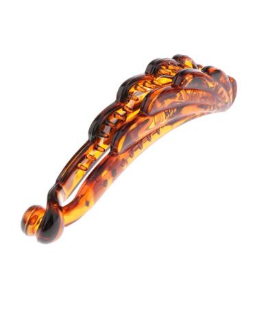 dailymall Women Hair Clip Banana Clip Hair Claw Hair Clip Barrette Headdress Hair Accessory - Amber