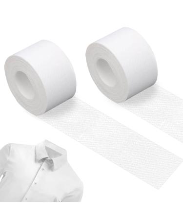 2 Roll Disposable Collar Protector Sweat Pads Self-Adhesive Shirt Collar Protector Hat Shirt Neck Liner Invisible Collar Protectors for Shirts Sweat Pads for Shirts Against Sweat Stain