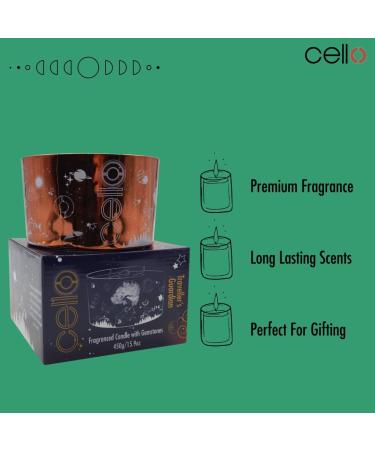 Celestial Malachite Gemstone Large Scented Candle - Perfect Astrology Gift for Men or Women - Buy Online on GoSupps.com