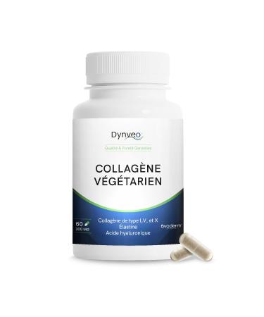 Dynveo Ovoderm Vegetarian Natural Collagen - 60 Capsules 300mg - Anti-Aging & Hydrated Skin - Type I V & X with Hyaluronic Acid Elastin Glucosamine & Chondroitin - 100% Natural Supplement Dynveo