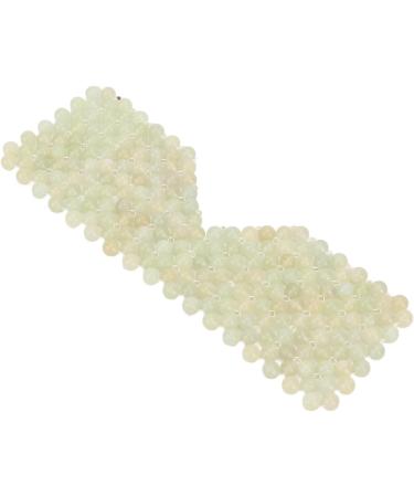 Ververt Touch Eye Care Jadestone Blindfold Eye Massage Tool for Fatigue Relief Edema Reduction & Sleep Promotion | Light Green - Buy Online on GoSupps.com