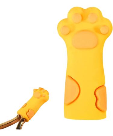 Nail Nipper - Tweezers Cuticle Scissors Protective Sleeve Cute Cat Paw Shaped for Nippers Silicone Nail toenail Manicure Tool Accessories Goforwealth Yellow - Buy Online on GoSupps.com