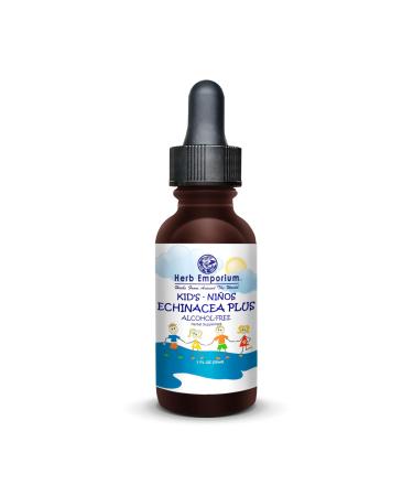 Herb Emporium Kid's Echinacea Plus Extract 1 oz. (30 ml) (Pack of 1) Herbal Supplement for Kid's Immune Support