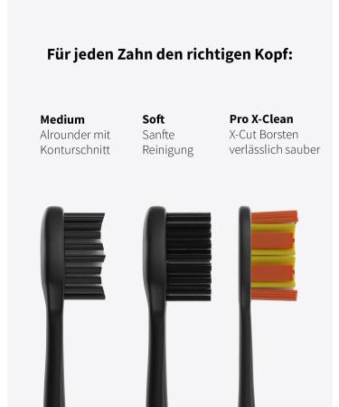 Zahnheld Pro X-Clean Brush Heads - Medium-Hard 6-Pack for Gero Schallzahnbrush | Effective Cleaning Solution - Buy Online on GoSupps.com
