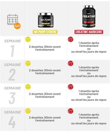 Superset Nutrition | Volume and Strength Program - Creatine Hardcore Orange - No Pump Xtreme Pina Colada | Increases muscle volume and gives more intensity during training. - Buy Online on GoSupps.com