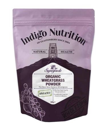 Indigo Herbs Organic New Zealand Wheatgrass Powder 500g 500 g (Pack of 1)