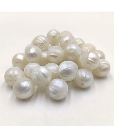 50pcs 15mm Pearl White Silicone Round Beads - Sensory DIY Jewelry Making Bulk Pack - Buy Online on GoSupps.com