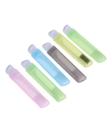 Hapinary 6 pieces foldable portable toothbrush foldable toothbrush camping toothbrush foldable travel toothbrush body care toothbrush toothbrush for the trip toothbrush with